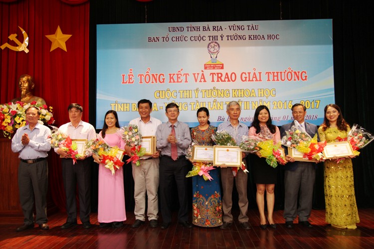 Lễ tổng kết và trao giải thưởng cuộc thi Ý tưởng khoa học tỉnh Bà Rịa – Vũng Tàu lần thứ II năm 2016-2017