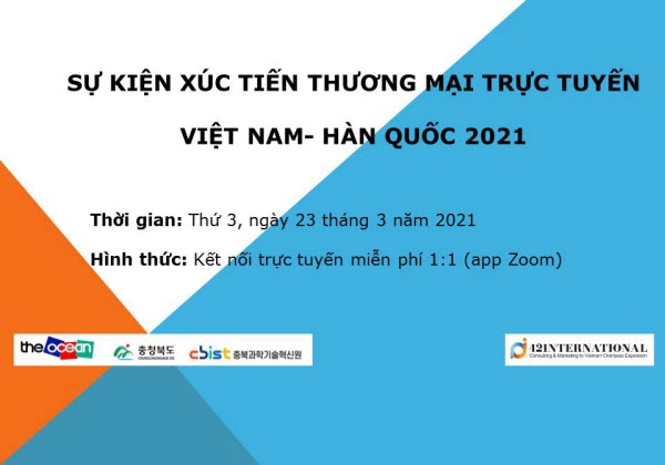 Sự kiện xúc tiến thương mại Việt Nam- Hàn Quốc 2021