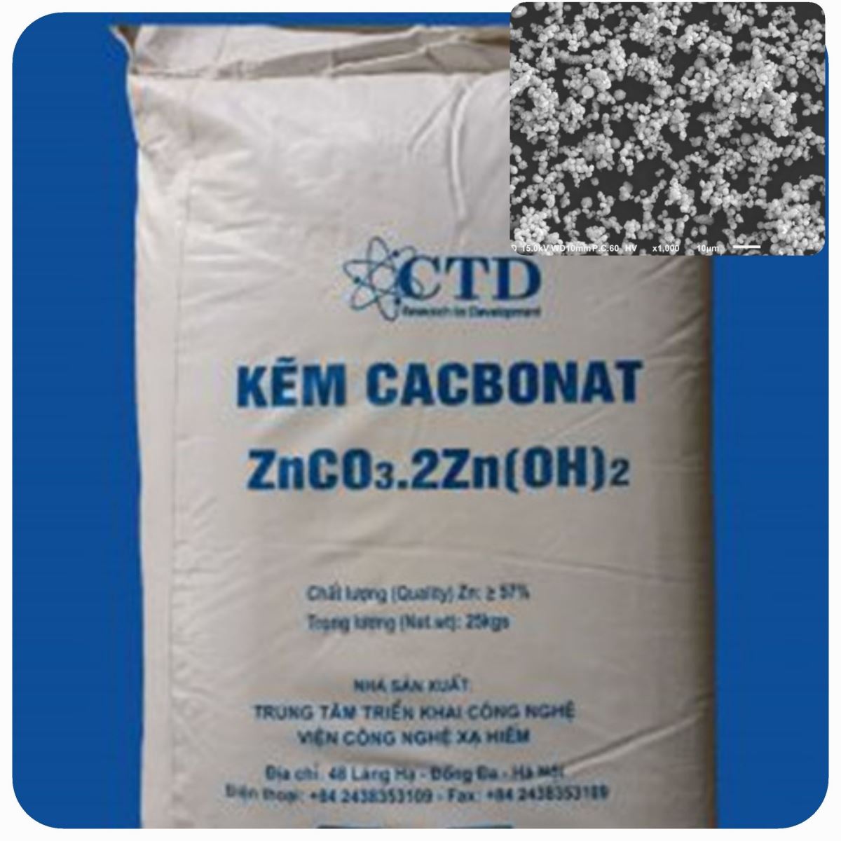 Hoàn thiện công nghệ và xây dựng dây chuyền sản xuất kẽm cacbonat bazơ từ phế liệu chứa kẽm