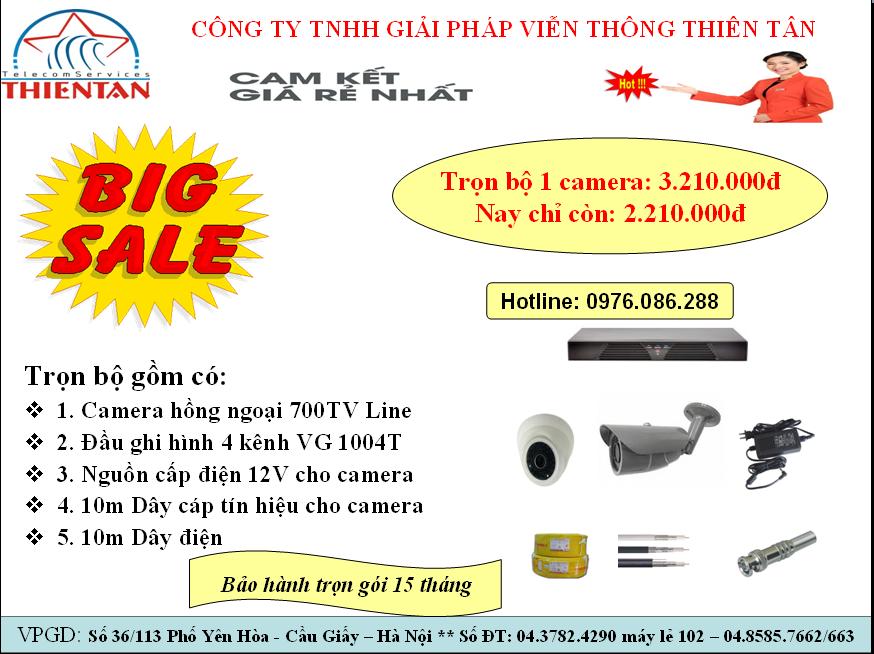 Bộ camera khuyến mãi giảm giá sốc, trọn bộ còn 3 triệu