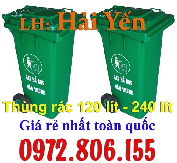 Thùng rác 120 lít, 240 lít, xe rác 660 lít bán giá sỉ