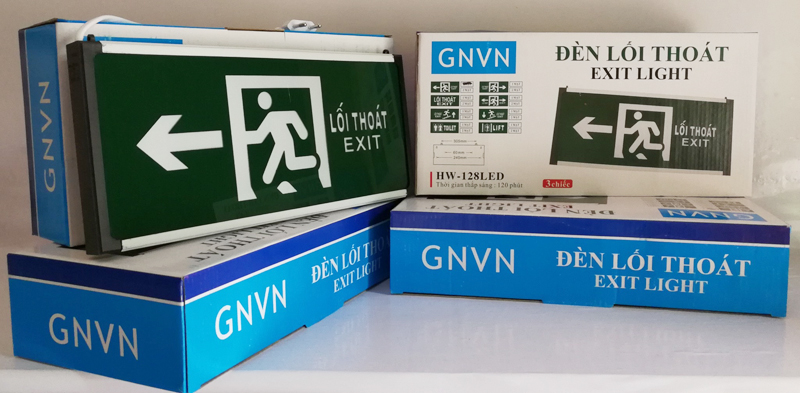 Đèn EXIT 1/2 mặt HW-128LED