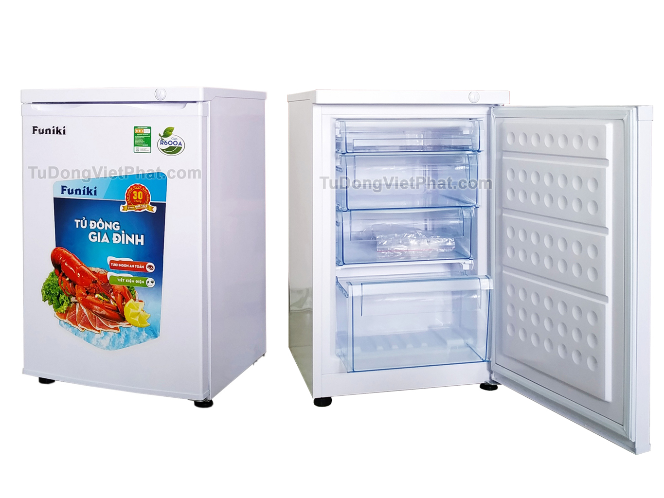 Tủ đông đứng Hòa Phát Funiki HCF 116S 100 lít 4 ngăn