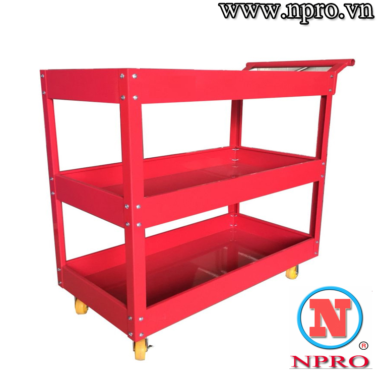 Xe đẩy dụng cụ 3 ngăn