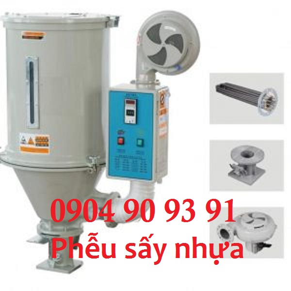 Phễu sấy nhựa HDB-25E, phễu sấy hạt nhựa 25kg