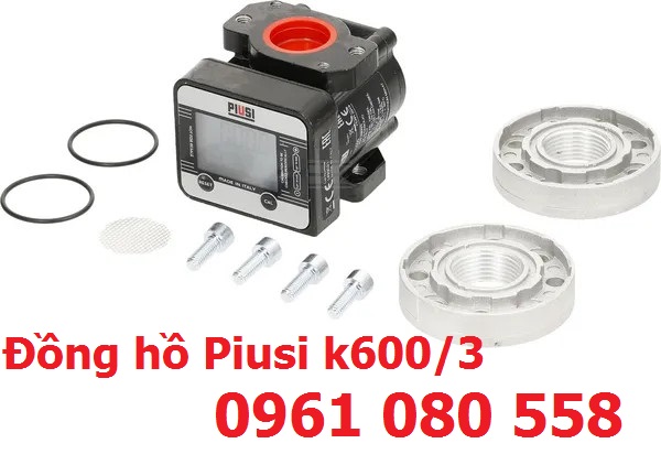 Đồng hồ đo dầu Piusi K600/3, đồng hồ điện tử đo dầu Piusi K600, Lưu lượng kế xăng dầu K600/3