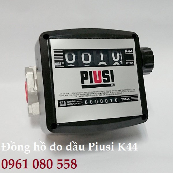 Đồng hồ đo dầu Piusi Italy K44, đồng hồ Piusi K44,đồ hồ đo dầu số cơ K44