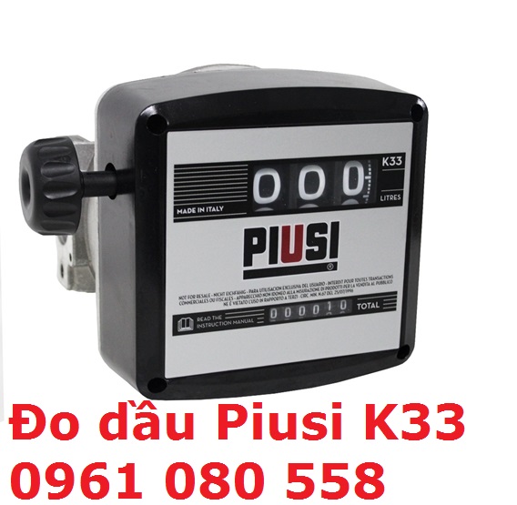 Đồng hồ đo dầu Piusi Italy K33,đồng hồ đo xăng dầu 3 số K33, thiết bị đo Piusi K33