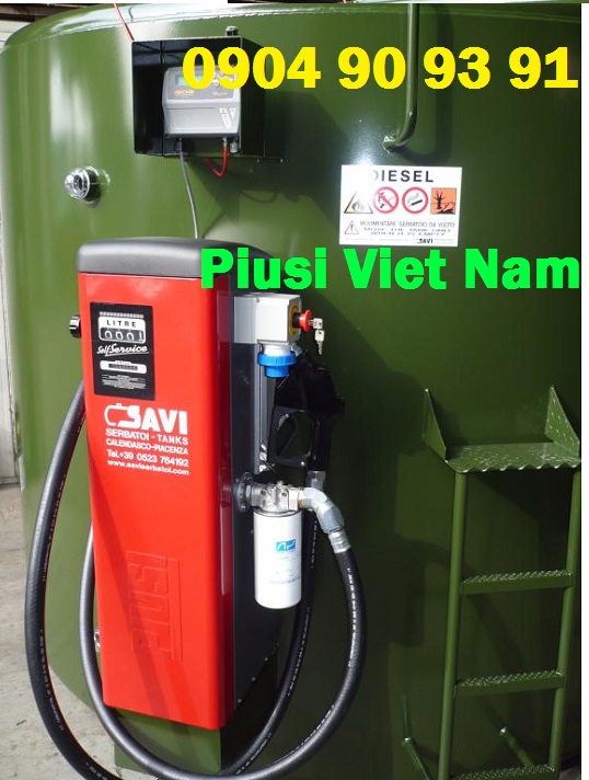Cột bơm dầu diesel Piusi Self Service 70 K44, cột bơm dầu cấp phát nội bộ 70 lít.phút, bơm dầu cấp phát nội bộ