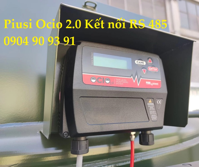 Thiết bị báo mức bồn dầu Piusi OCIO 2.0, thiết bị đo mức bồn dầu Ocio kết nối RS485, thiết bị đo nối RS485