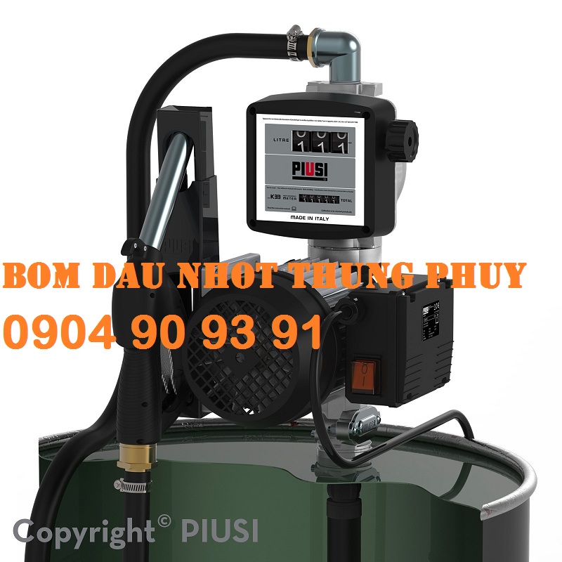 Máy bơm dầu nhớt Drum Viscomat 70 K33 220V (Đồng hồ cơ K33),bơm dầu thùng phuy kèm đồng hồ
