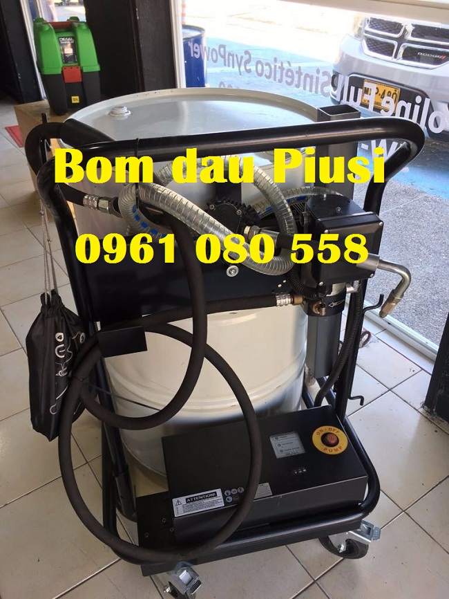 Bộ bơm dầu Piusi viscotroll 70M K33 kèm xe đẩy dùng phuy,Piusi Piusi viscotroll 70M K33, bơm dầu thùng phuy kèm đồng hồ