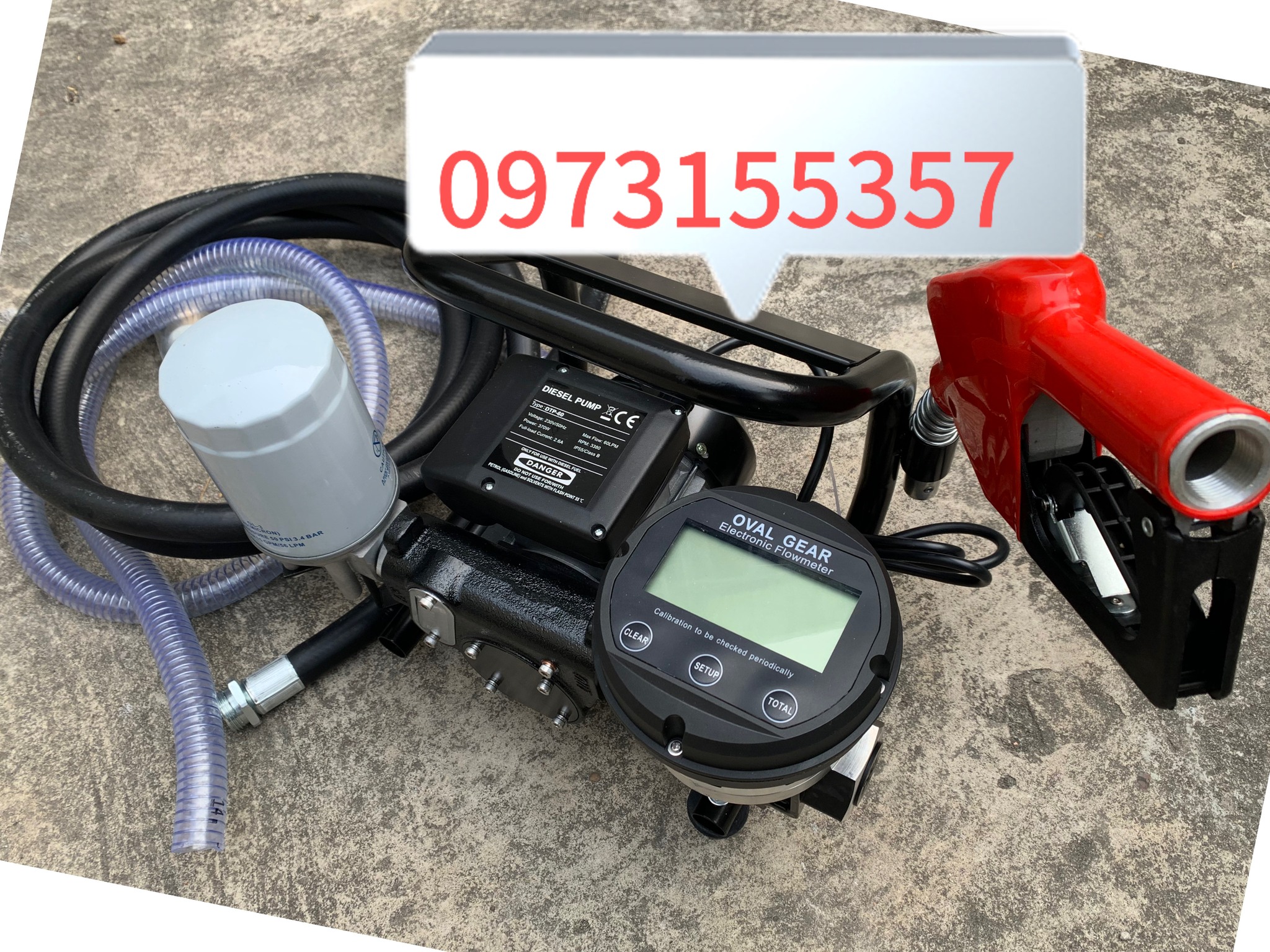 Bộ bơm dầu diesel điện tử MFP-60,bơm dầu gắn đồng hồ điện tử OGM-25E