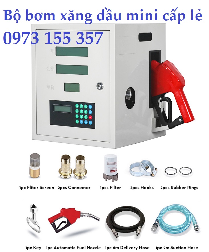 Máy bơm xăng dầu mini cấp lẻ AC-60,bộ bơm xăng dầu điện tử AC60,bơm dầu điện tử mini AC60