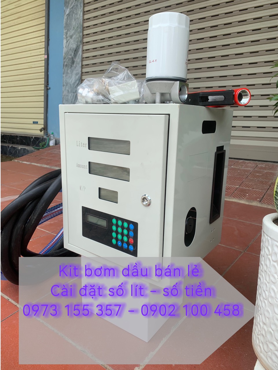 Máy bơm xăng dầu mini cấp lẻ AC-60,bộ bơm dầu điện tử mini, bộ bơm dầu cài đặt trước AC60