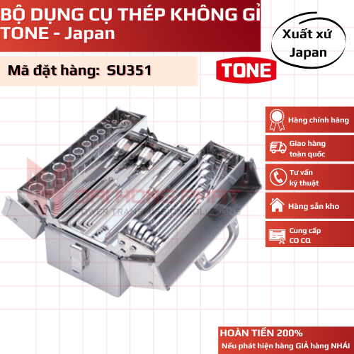 Cung Cấp Sỉ và Lẻ BỘ DỤNG CỤ THÉP KHÔNG GỈ - SUS351 TONE Nhật (Sẵn Kho)