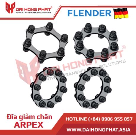 Đĩa thép giảm chấn Arpex ARS Flender-Germany (Đủ size, sẵn kho)