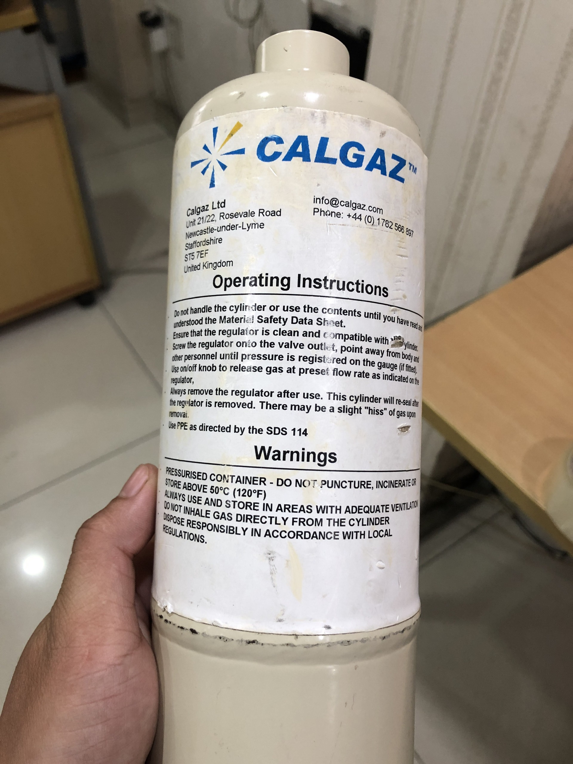 Bình Khí Hiệu Chuẩn CALGAZ
