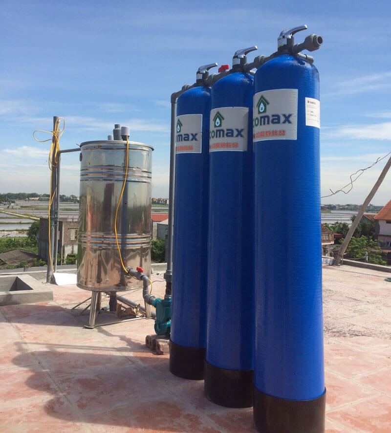 Thiết bị lọc nước giếng khoan nhiễm Phèn sắt màu vàng, mùi tanh nồng ECO-G03