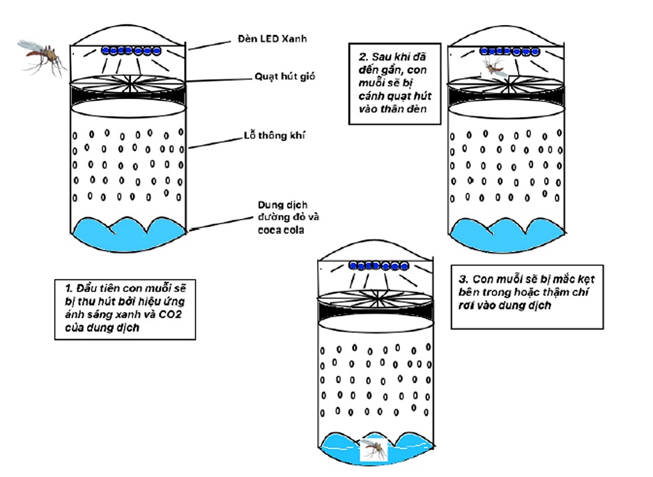 Từ vật liệu tái chế, học sinh tạo ra dụng cụ 'bắt' muỗi giá 10.000đ