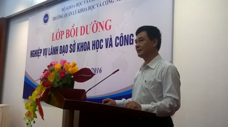 Lễ khai giảng lớp bồi dưỡng Nghiệp vụ lãnh đạo sở khoa học và công nghệ