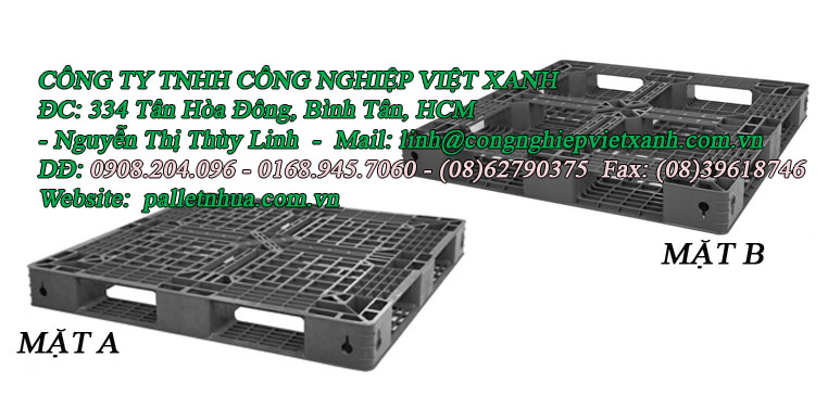 Pallet nhựa 1100x1100x15mm-black