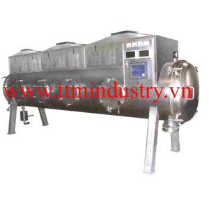 Máy sấy chân không băng tải