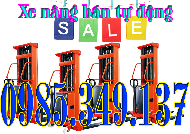 Xe nâng bán tự động, Xe nâng điện bán tự động 1 tấn -1.5 tấn cao 3m