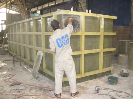 Bồn bể Composite: Vuông, trụ đứng,trụ nằm ngang
