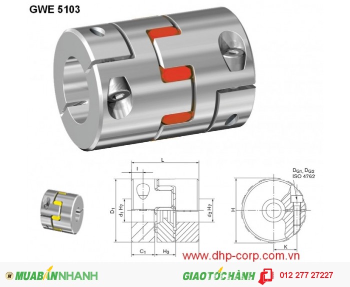 Khớp nối trục động cơ Servo-Insert GERWAH (ĐỨC), khớp nối Servo, khớp nối encoder, khớp nối trục encoder