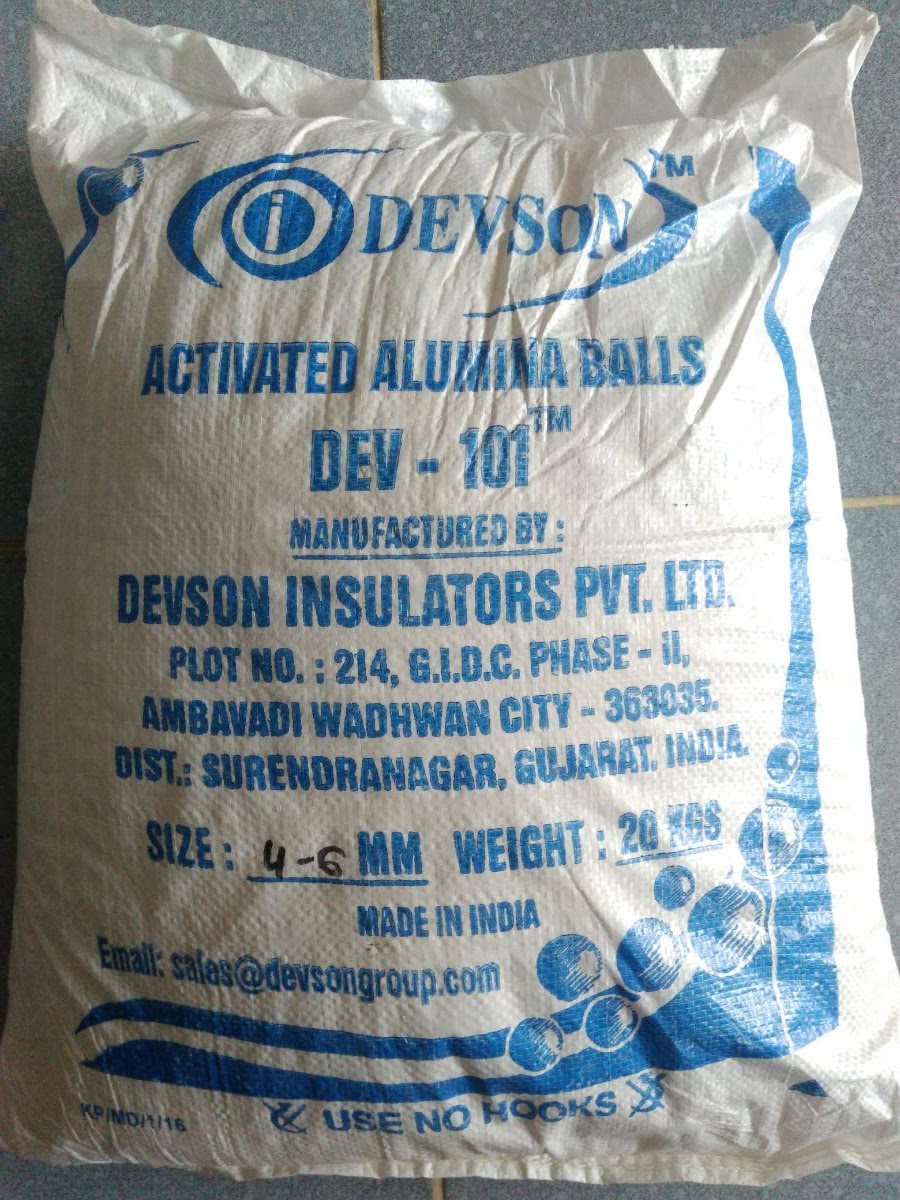 cung cấp hạt nhôm hoạt tính activated alumina Al2O3 xuất xứ Ấn Độ dùng cho máy sấy khí hấp thụ