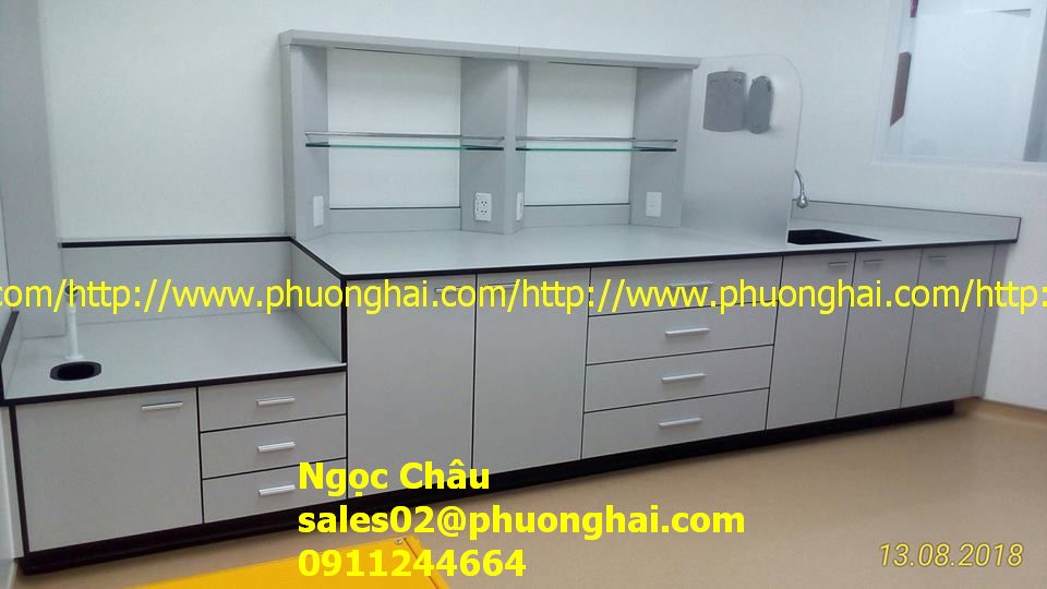 Bàn thí nghiệm áp tường - wall bench - near bench